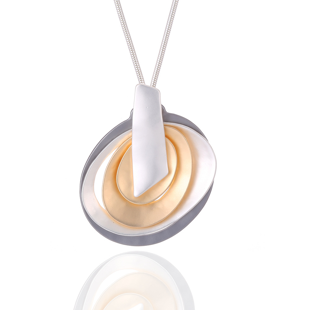 欧美金属项链亚马逊爆款跨境复古简约ins吊坠长款时尚女士毛衣链详情6