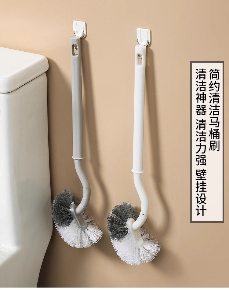 家用马桶刷无死角2024新款蹲便器厕所刷子卫生间刷子马桶刷壁挂式详情1