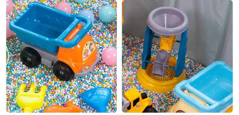 决明子玩具沙池套装儿童家用室内围栏折叠宝宝玩沙池挖沙详情7