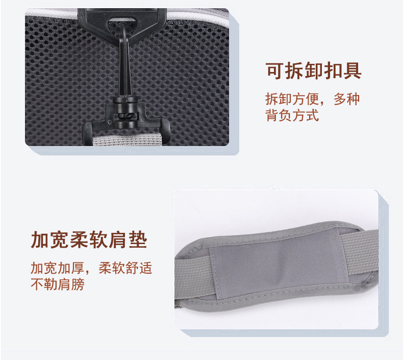 Cross-border portable cat bags, large space breathable space capsule, foldable pet bags for cats, wholesale pet backpacks for going out pic 15