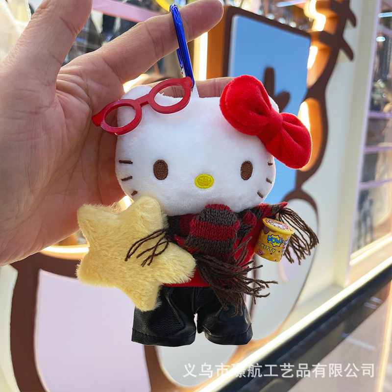 【 Genuine 】 New original hellokitty small pendant plush doll kt figurine secondary creation bag pendant pic 10