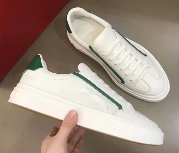 真皮男板鞋欧洲站拼色系带小白鞋平底牛皮防臭黑色时尚休闲单鞋潮详情11