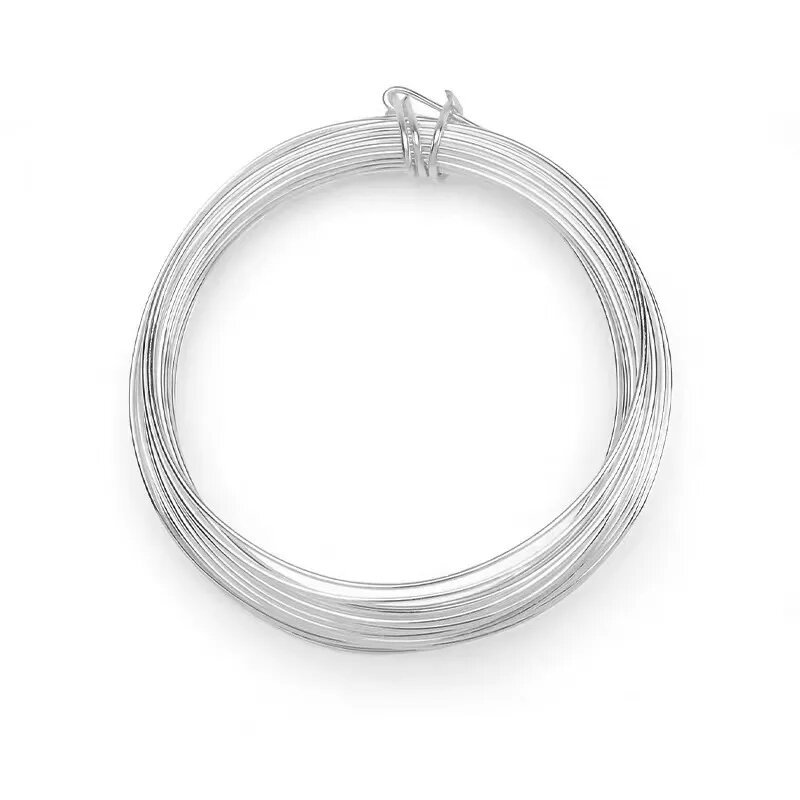 S999 pure silver wire diy silver wire wooden ring inlaid wire conductive handcrafted material silver jewelry woven accessory pic 4