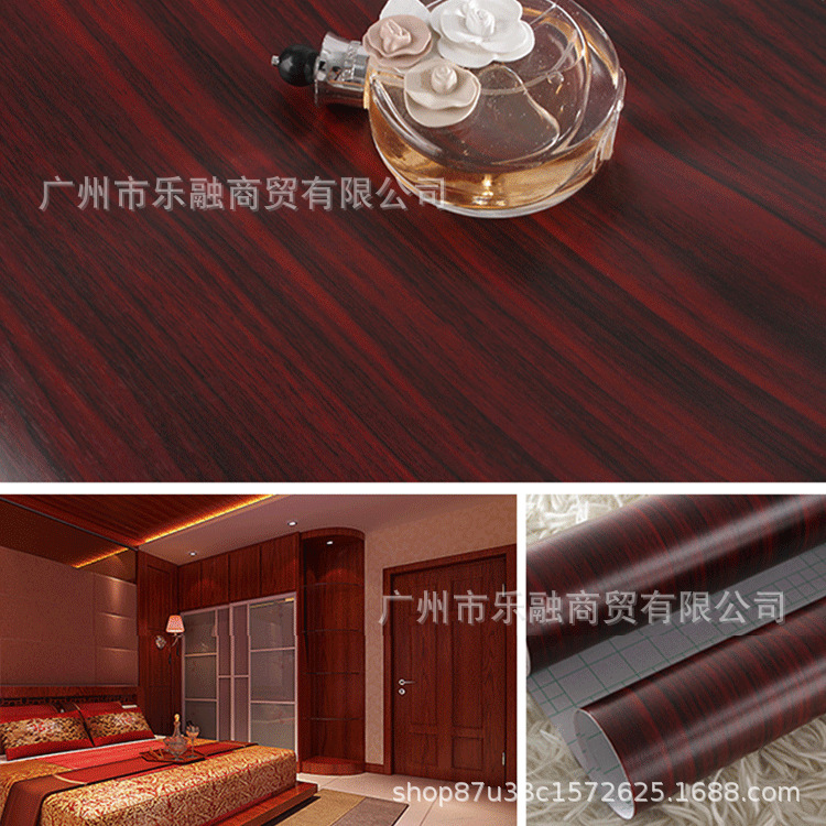 跨境批发木纹贴纸桌面衣柜柜子翻新防水自粘自带胶壁纸背景墙加厚详情9