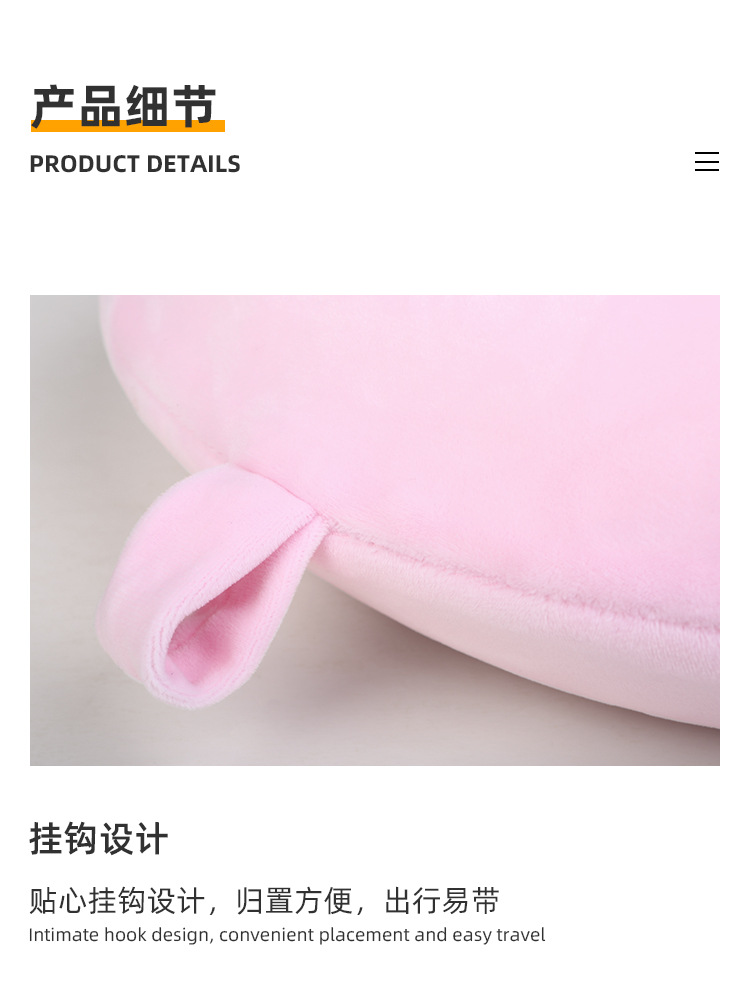 纯色U型护颈枕头记忆棉慢回弹汽车旅行飞机靠枕可拆洗枕芯详情9