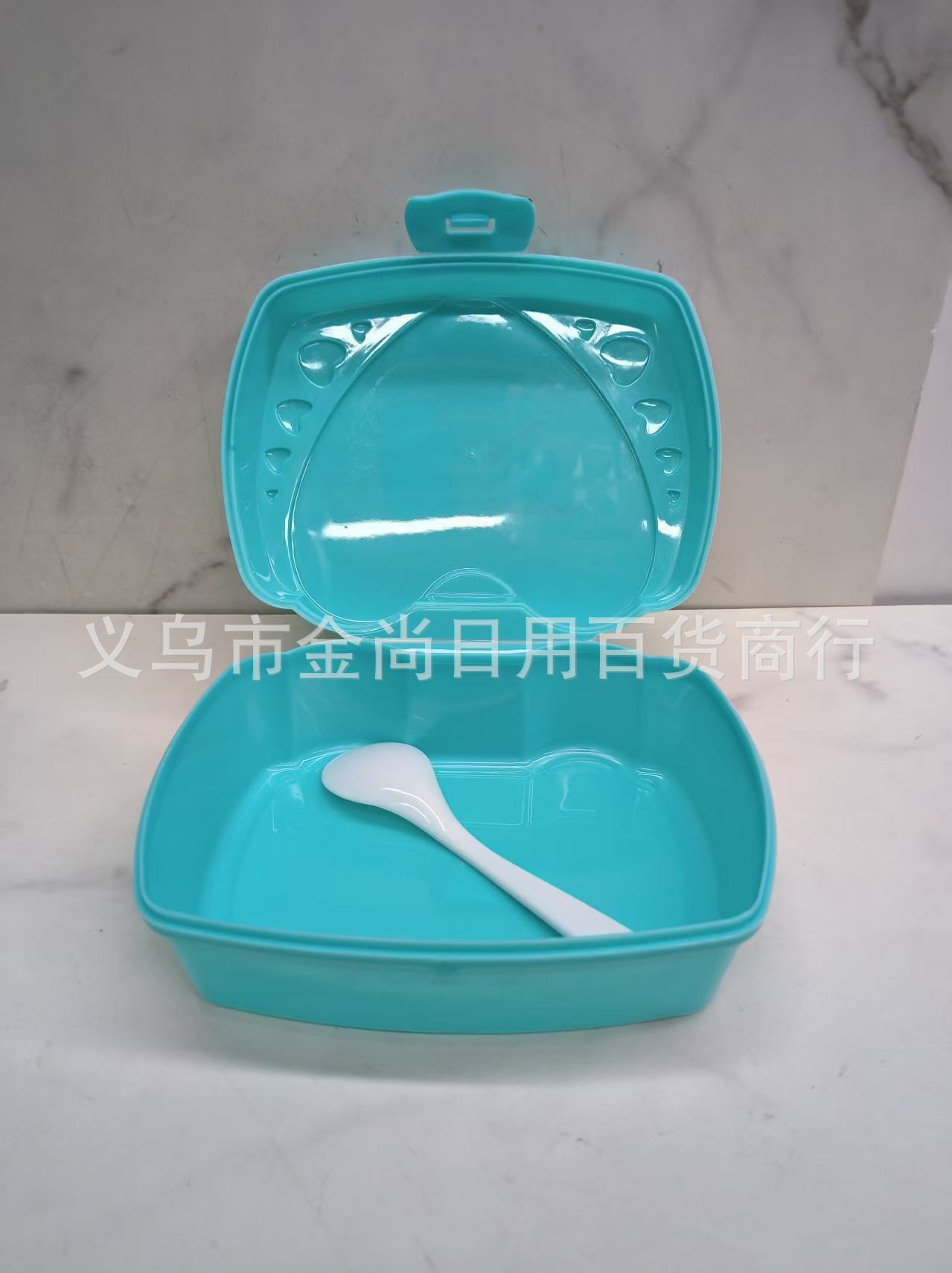 Square plastic lunch box, office worker lunch box, portable new product, cross-border simple lunch box pic 4