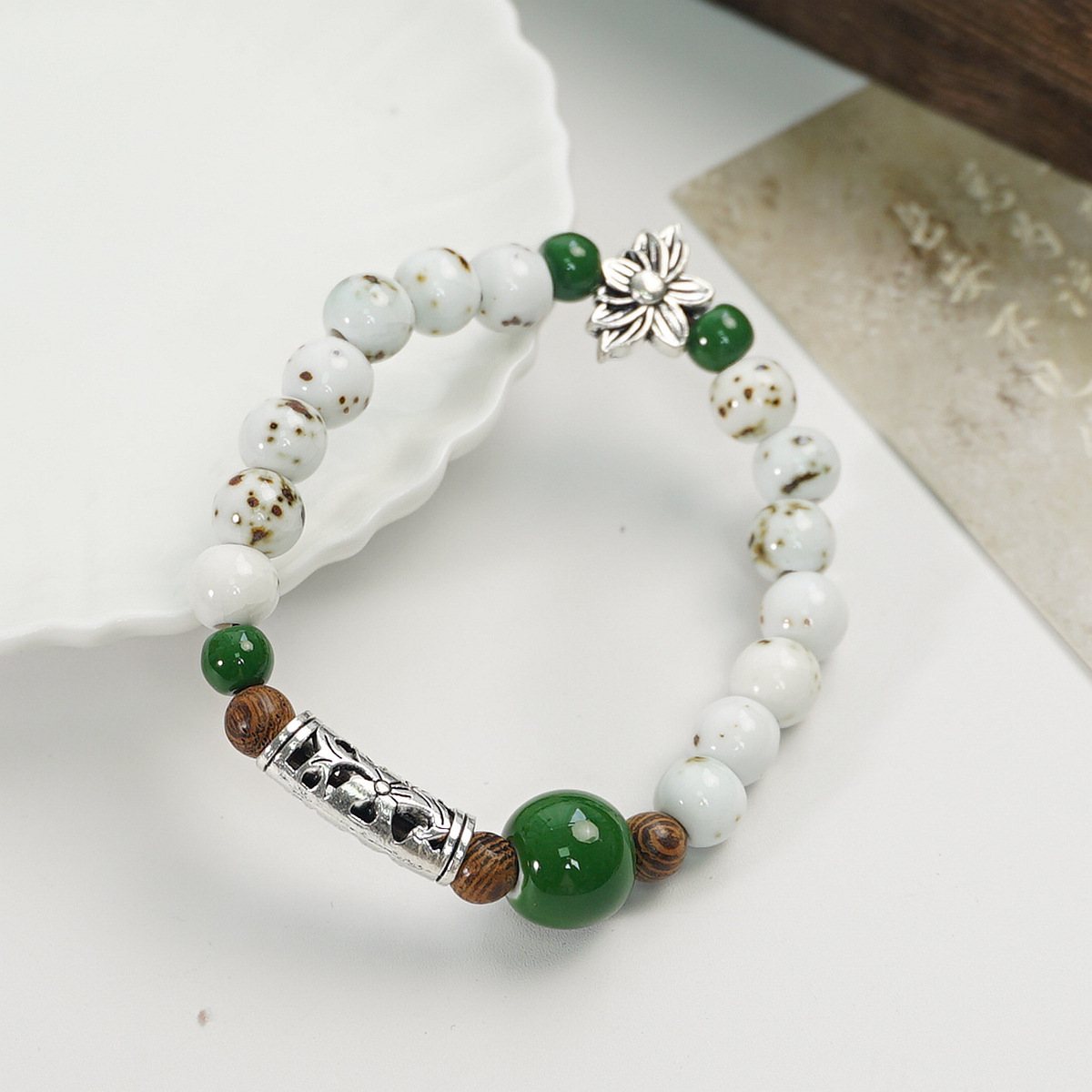 The popular Jingdezhen ceramic handcrafted beaded bracelet of the same style on Xiaohongshu is versatile and does not fade. Wholesale of bracelet accessories pic 10