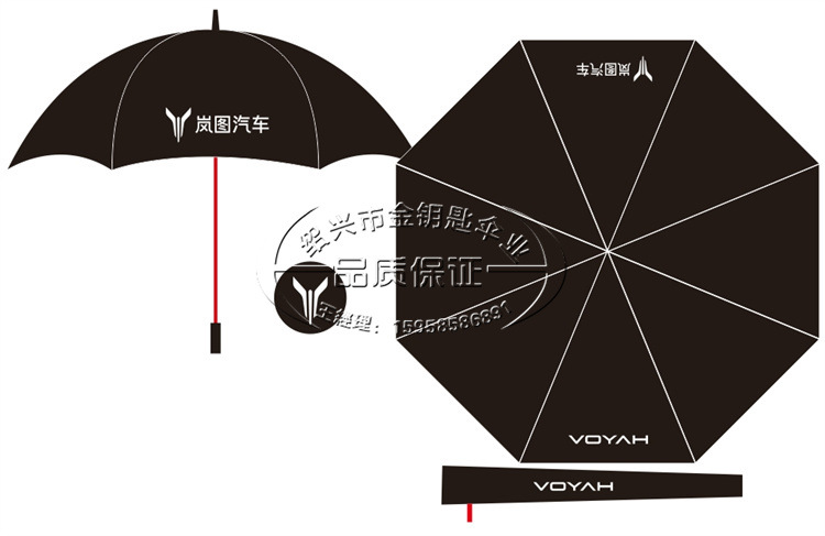 满版水印汽车长伞BENZLOGO4S店礼品雨伞30寸全纤维黑胶布高尔夫伞详情27