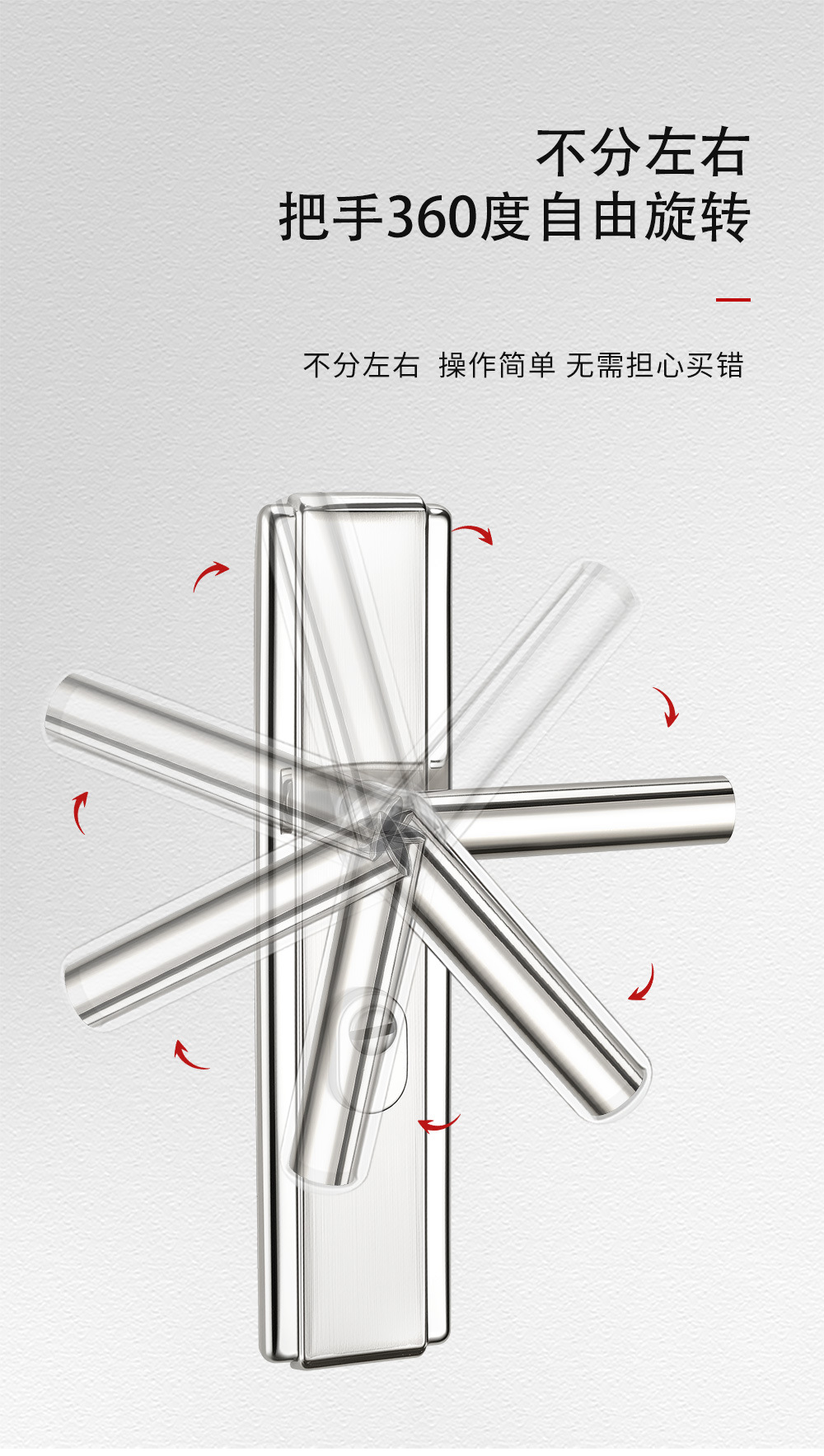 防盗门锁家用通用型门把手入户大门锁具铁门房门锁面板配件大全详情5