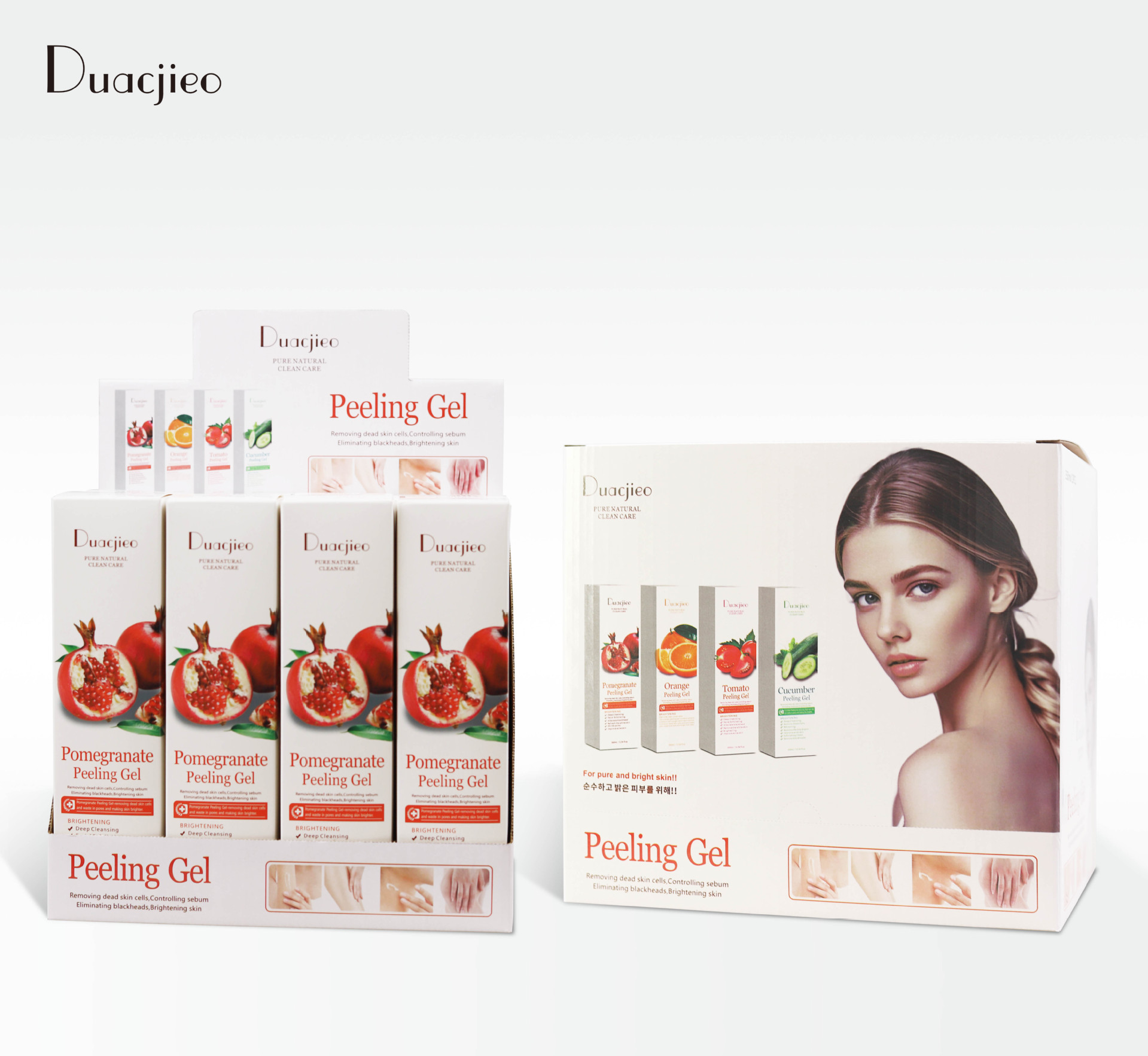 Duacjieo Body Exfoliating Gel, Scrub and Mud Cream for export, all in English packaging pic 13