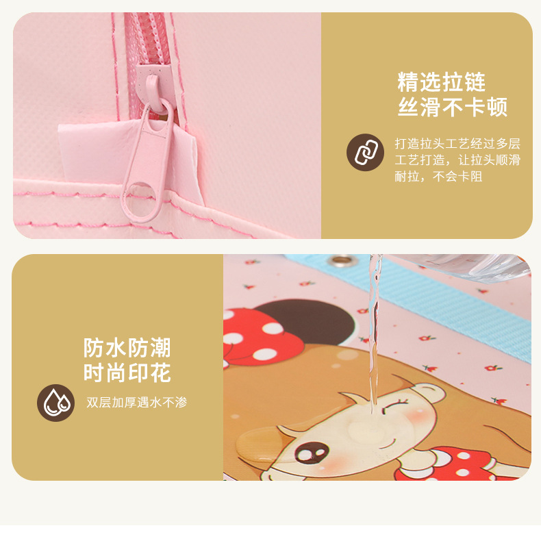 源头工厂无纺布袋手提购物袋衣物杂物收纳袋学生旅游外出收纳袋节日礼品袋100%可再生材料环保袋详情3