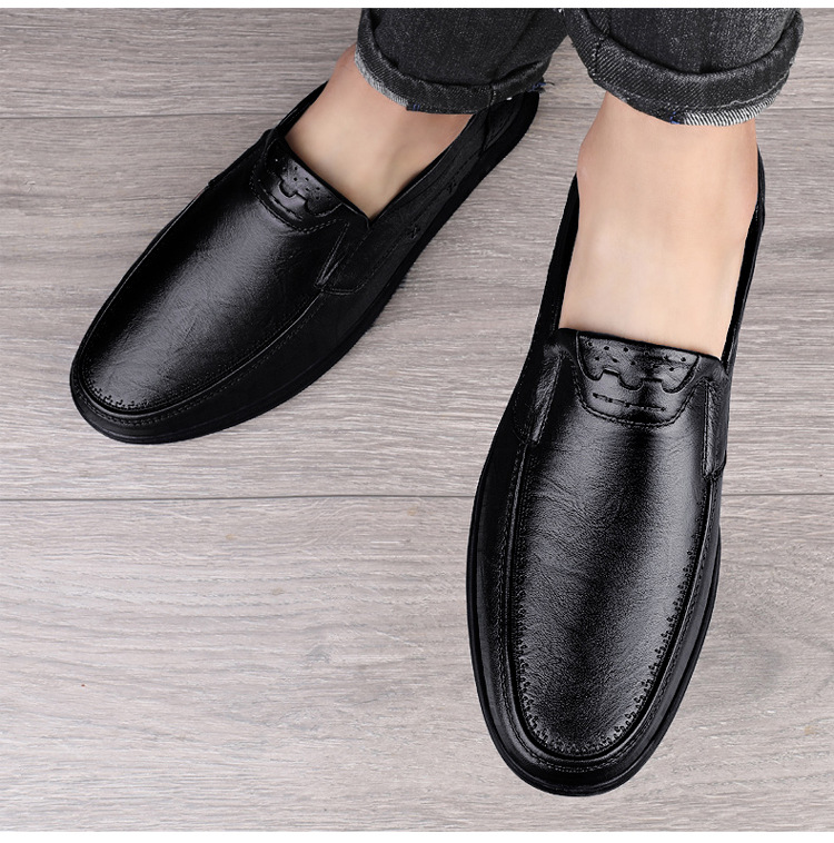 2025春秋男士真皮皮鞋四季款头层牛皮软皮软底加绒商务皮鞋乐福鞋详情12