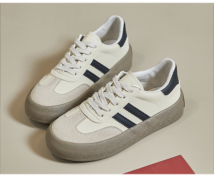 男女同款真皮德训鞋2024新款爆款情侣复古德训小白鞋男新款帆布鞋详情17