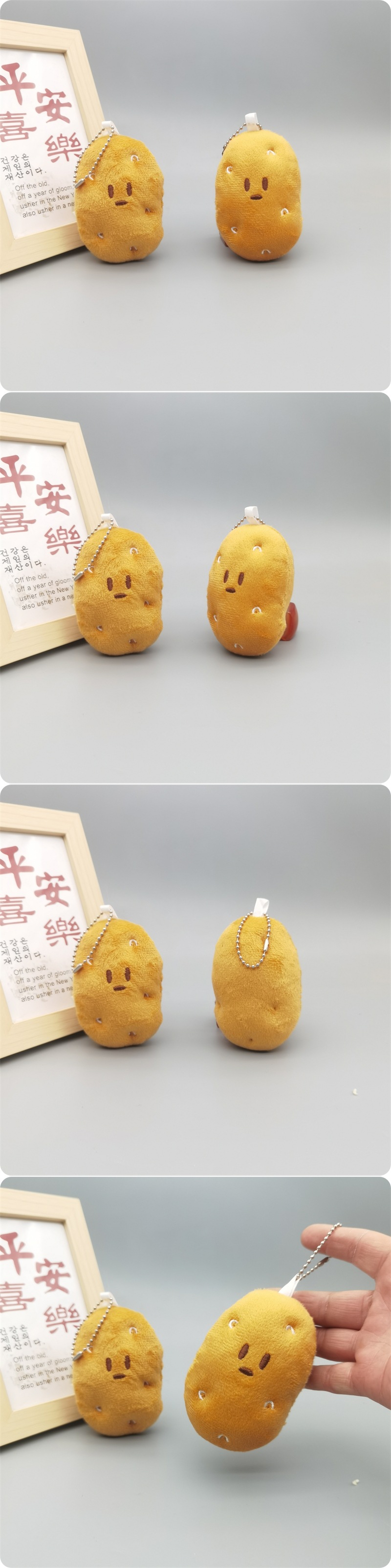 Creative claw machine plush toys, funny vegetable series, scallion, ginger and garlic pendants, broccoli keychains, and small gift batches pic 12