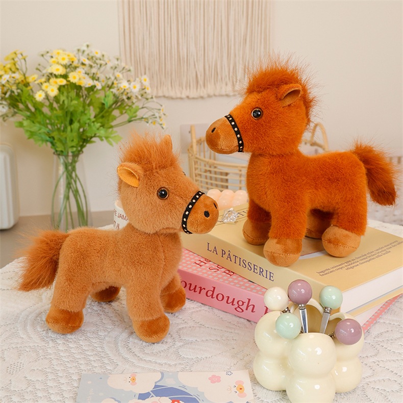 可旋转仿真小马可爱小马玩偶公仔毛绒玩具国潮玩具马年吉祥物娃娃女孩礼物详情19