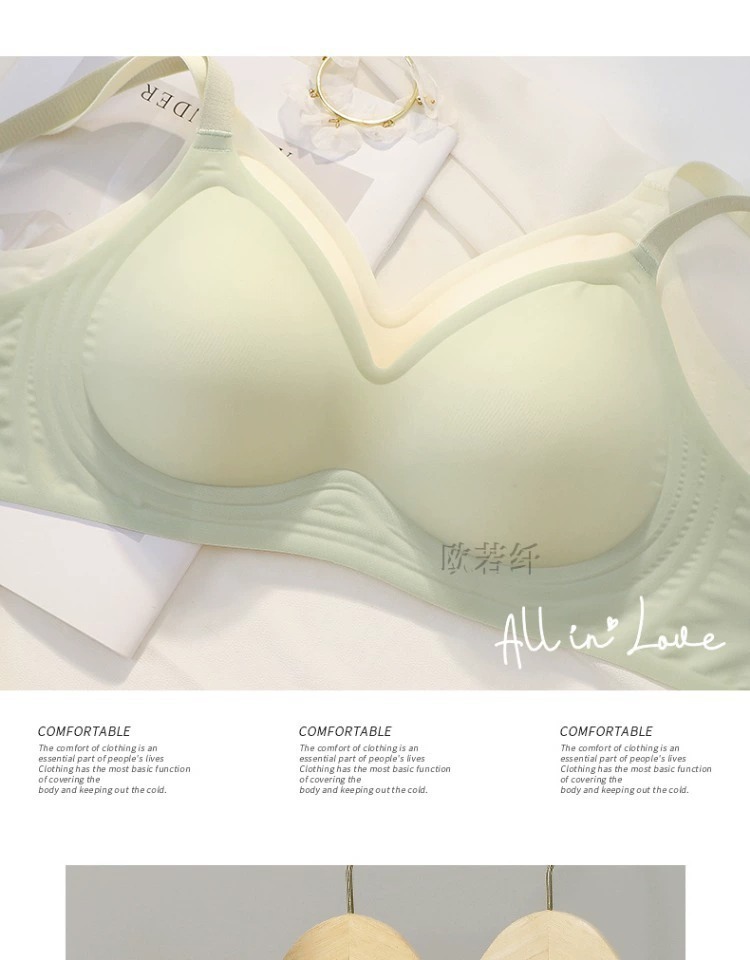 漫画胸内衣女小胸聚拢夏季薄款聚拢软支撑无钢圈一片式无痕文胸罩详情20