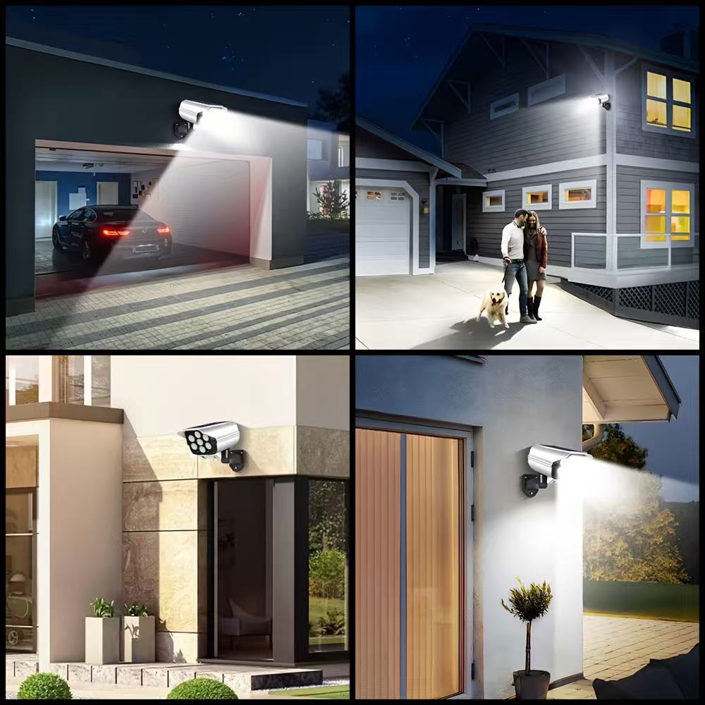 Surveillance fake camera solar sensor wall lamp LED/COB strong light anti-theft remote control wireless surveillance lamp pic 8