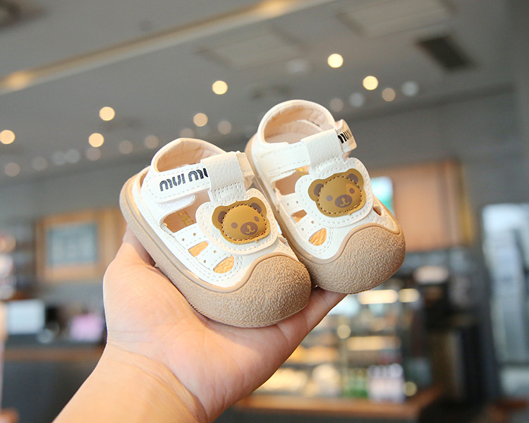 夏季新款婴儿学步鞋男女小童软底沙滩鞋0-3岁包头防滑凉鞋潮护脚详情9
