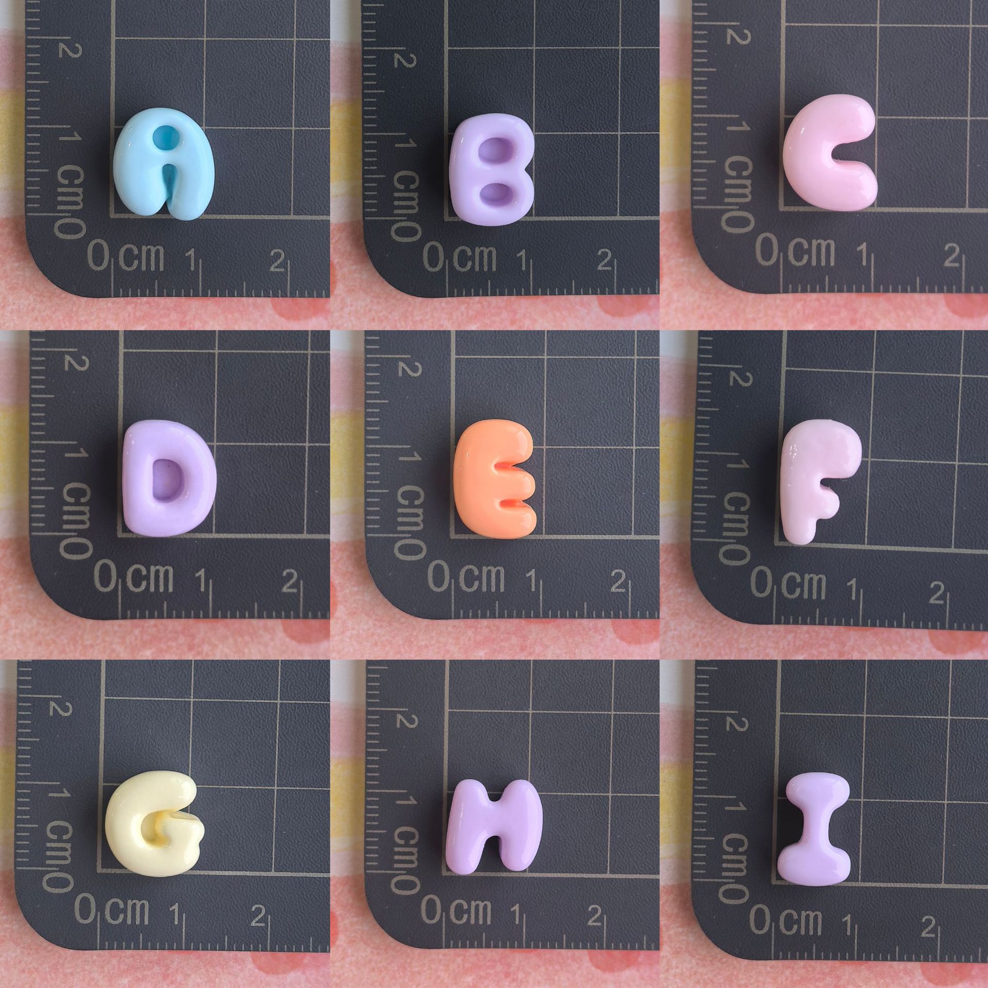 Mini small resin accessories with 26 English letters, letter cream glue hair clips, phone cases and accessory materials pic 2