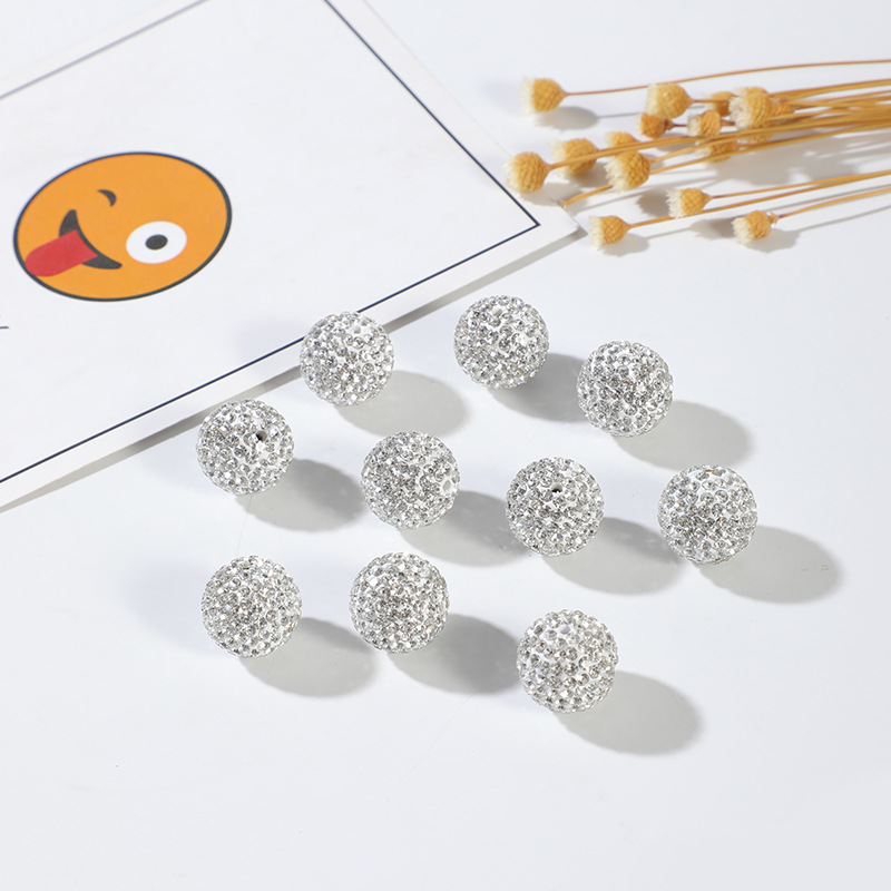 16mm high-density starry diamond balls, mobile phone chains, bag chains, accessories, beaded pen accessories, beads pic 7