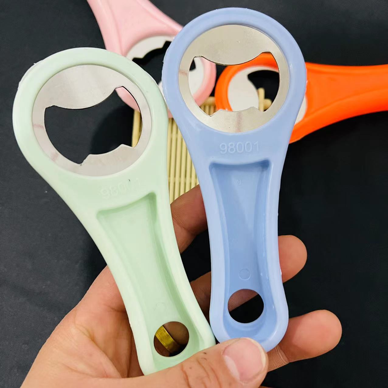 Simple stainless steel bottle opener, beer screwdriver, plastic creative bottle opener, bottle lifting device pic 5