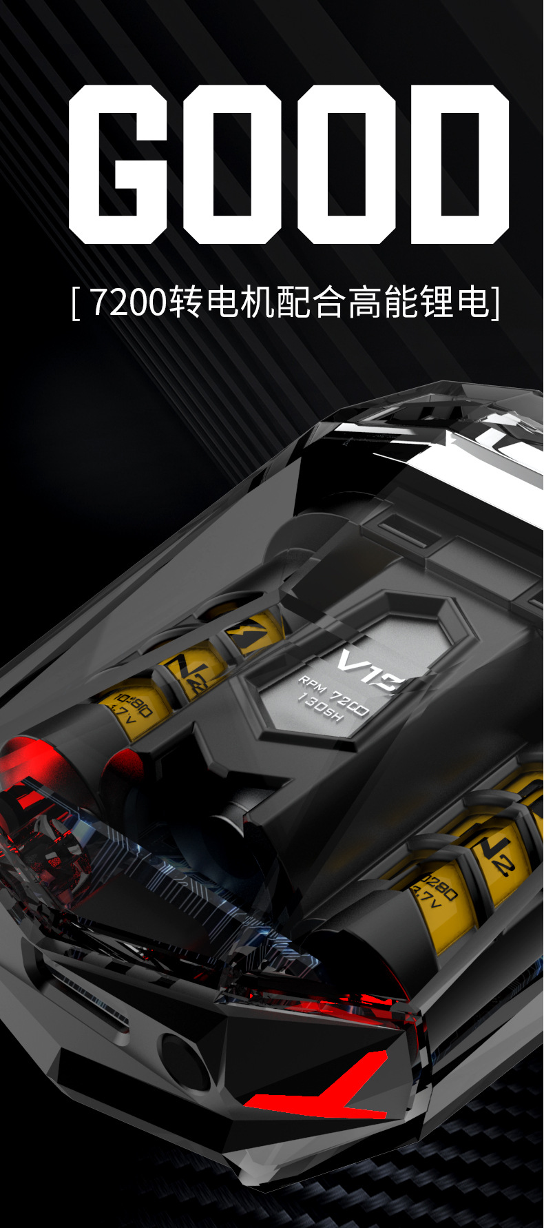 超跑剃须刀男士电动刮胡刀双头浮动旅行便携式剃胡送男朋友礼物详情10