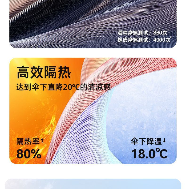 新款十股双龙骨防晒伞黑胶折叠晴雨两用伞全自动遮阳伞批发定制伞详情26