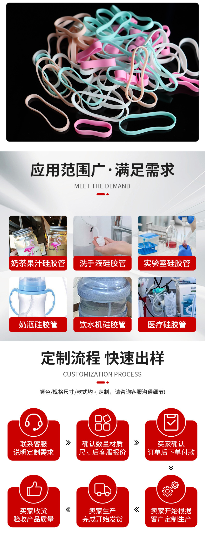 高温硅胶皮筋 硅胶扎带数据线皮套硅胶皮圈硅胶USB线扎带详情11