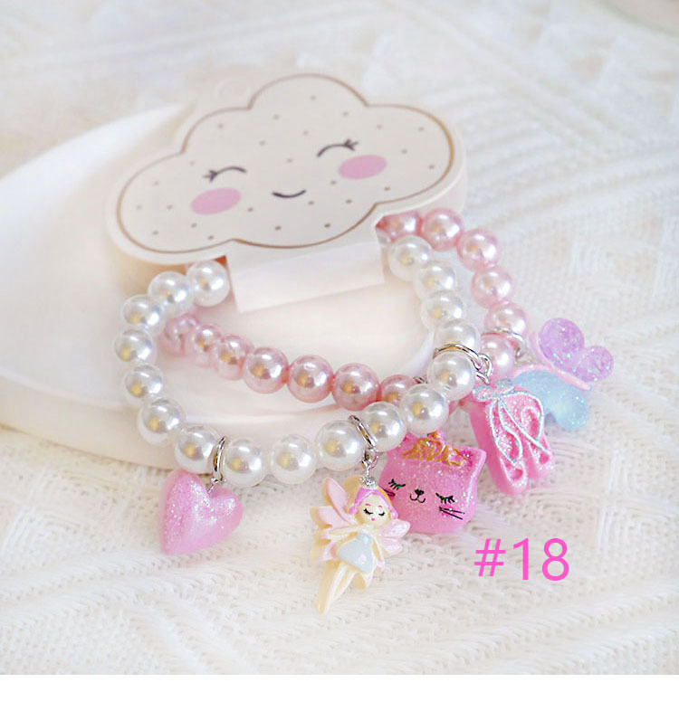 欧美外贸新款儿童首饰卡通火烈鸟冰淇淋星星蝴蝶结手链戒指耳夹详情24