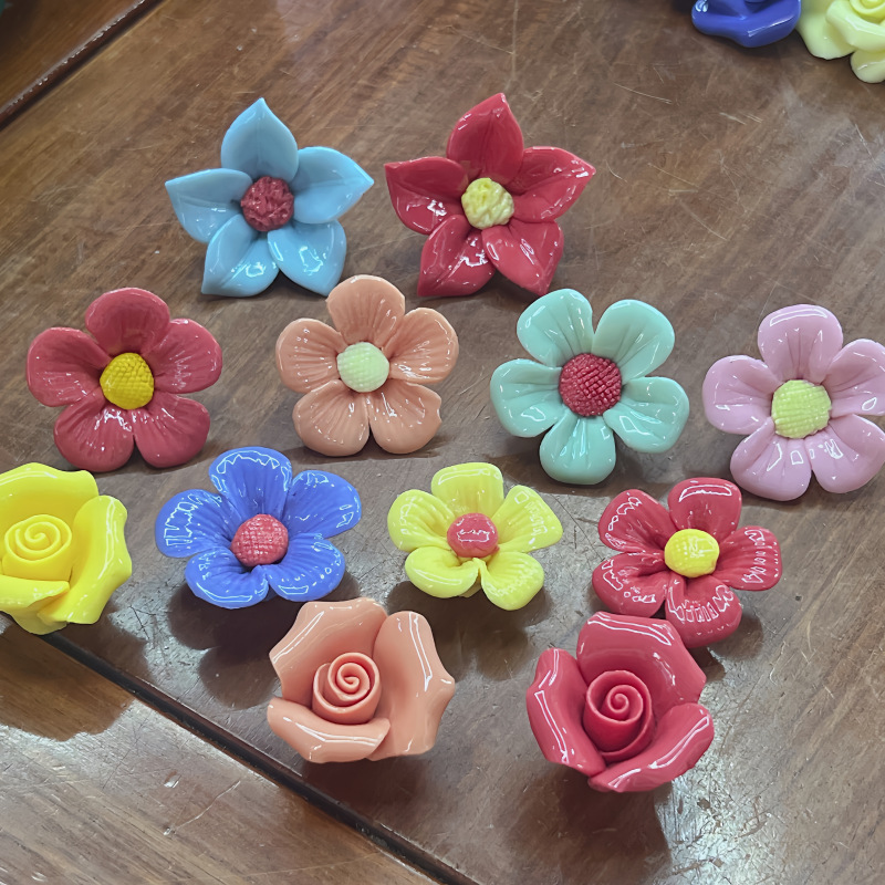 景德镇高温手工陶瓷花朵仿真假花装饰摆件花束DIY手捏陶瓷花永生详情10