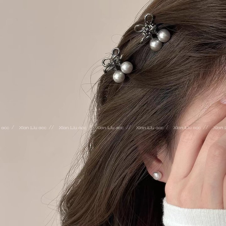 Amber cherry mini hair clip for women, 2025 new style, high-end princess hairstyle, side bangs, hair clip, shark clip pic 17