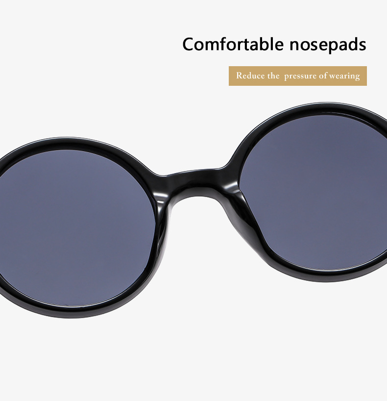 欧美新款圆形小框太阳镜男女网红明星同款时尚街拍墨镜眼镜架批发详情7