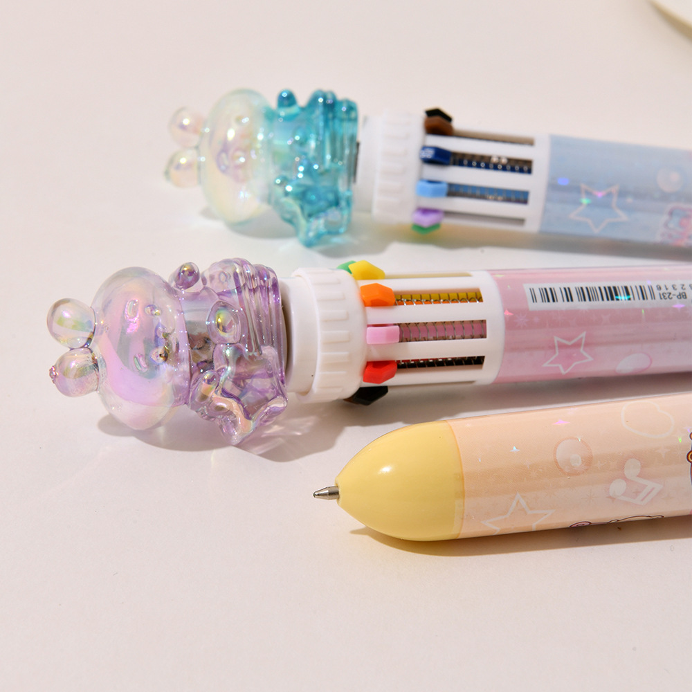 Chenxi Kawa Light Rotating Pen Fun Ten-color Press Ballpoint Pen can rotate multi-color planner pen 0.5mm pic 19
