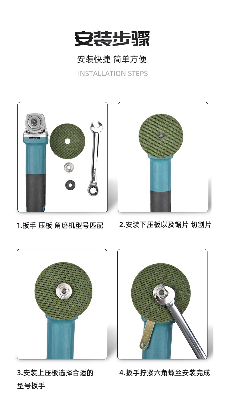 Angle grinder pressure plate accessories, polishing machine accessories, hand grinder cutting hexagonal upper and lower pressure plate fastening nuts pic 9