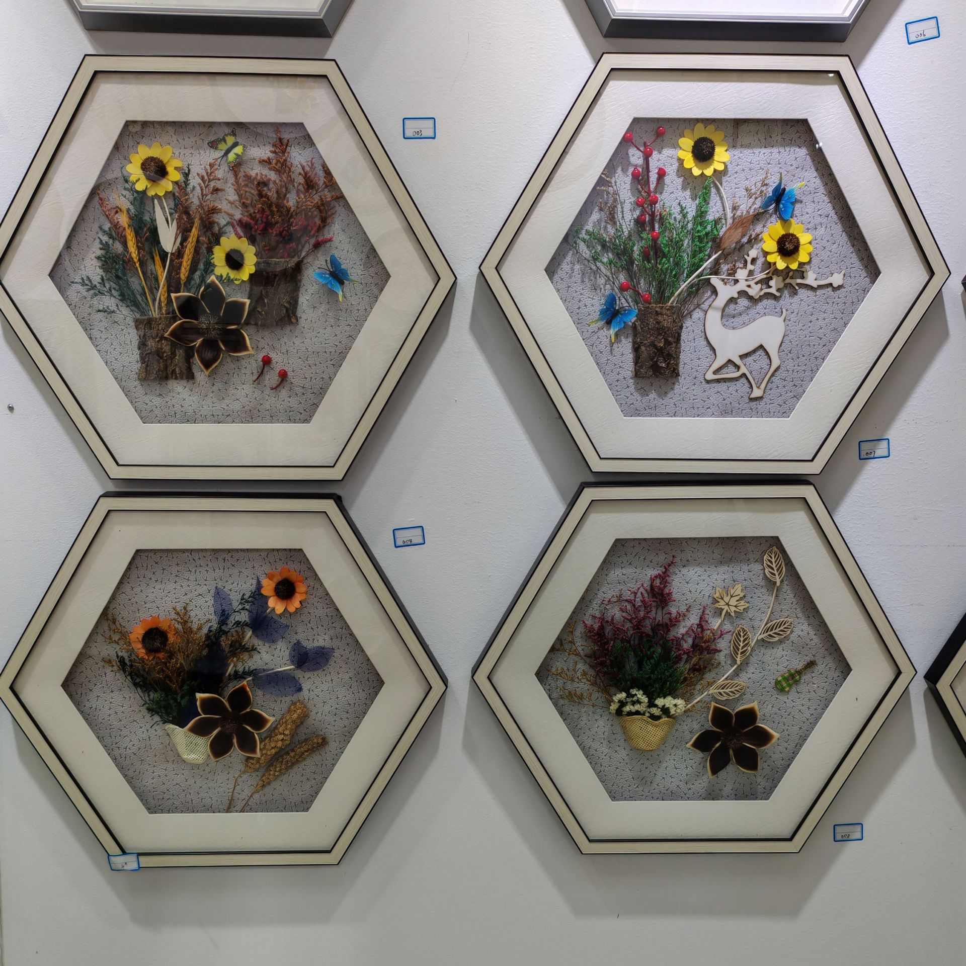 跨境永生干花植物标本装饰画现代客厅餐厅卧室宾馆壁饰挂画成品画详情14