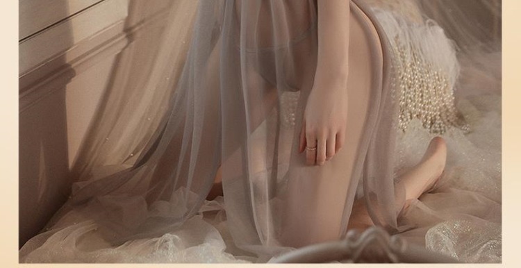 性感睡衣女夏季透明蕾丝网纱q趣镂空诱惑小胸露背吊带睡裙纯欲风详情25