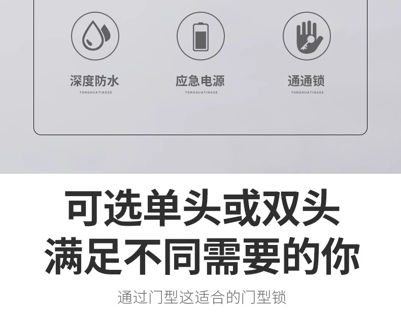 Bull head lock, electronic lock, anti-theft door, courtyard fingerprint lock, apartment iron gate, graffiti all smart lock, old-fashioned combination lock pic 4