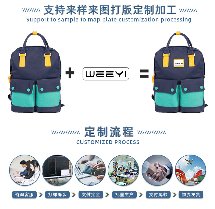 上学双肩背包休闲日常防水双肩包 可定制设计详情4