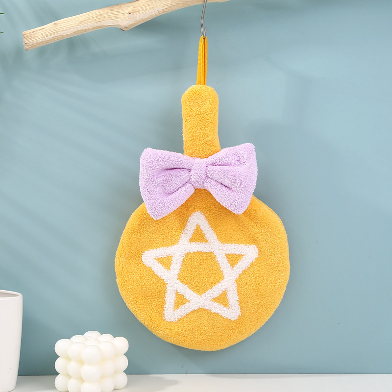 【 Chi Jia 】 Coral Fleece popular lollipop hand towels, hanging cute hand wash towels, Absorbent towels for bathroom pic 8