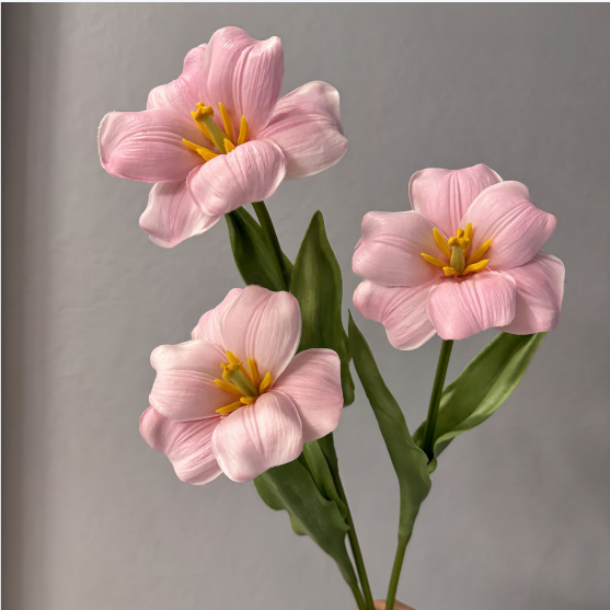 PU开口笑郁金香仿真假花手感保湿婚庆用花摄影道具装饰摆件仿真花详情14