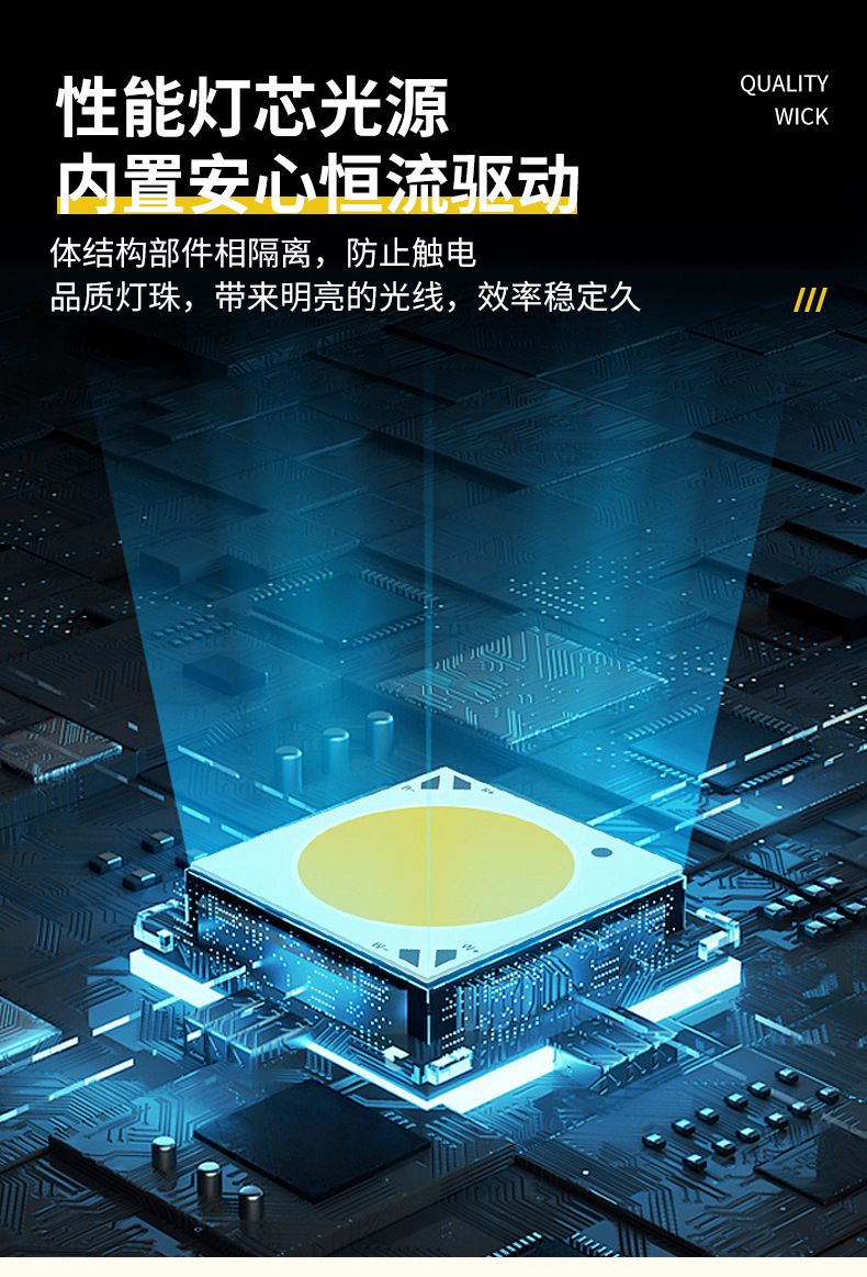 Cross-border LED floodlights, outdoor high-brightness water-resistant high-power courtyard factory floodlights, outdoor construction site lights pic 5