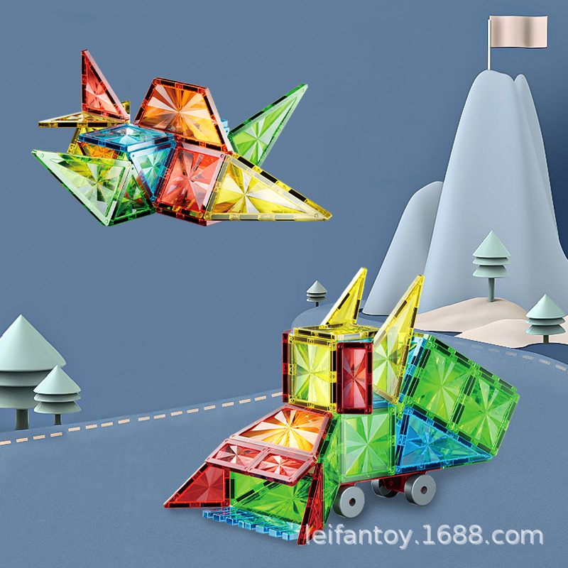 跨境磁性儿童玩具幼儿磁性积木搭建玩具学习感官玩具套装详情5