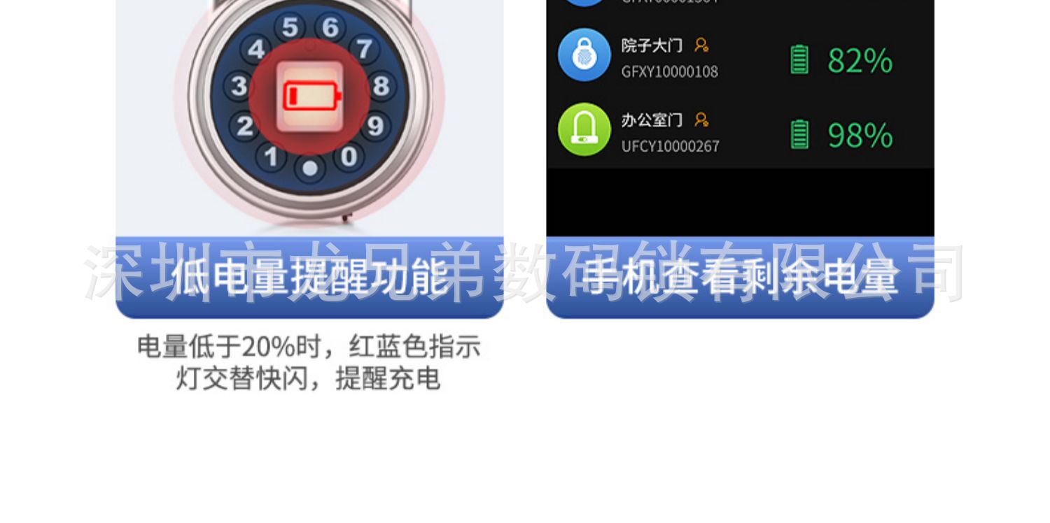 智能指纹锁密码挂锁户外防水宿舍柜子锁头远程遥控电子锁大门锁详情8