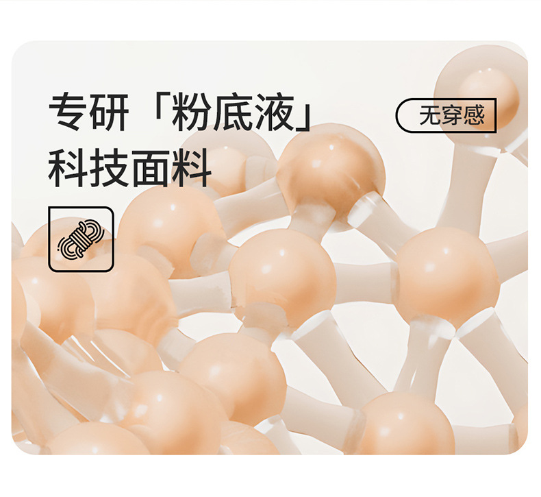 幸家同款隐形无痕粉底液内衣女特调肤色无钢圈舒适白T不透文胸罩详情12