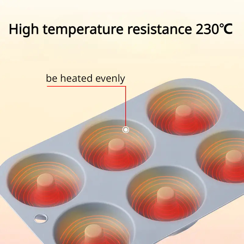 跨境热销圆形汉堡面包模具6连甜甜圈家用法式面包烤盘模具易脱模详情4