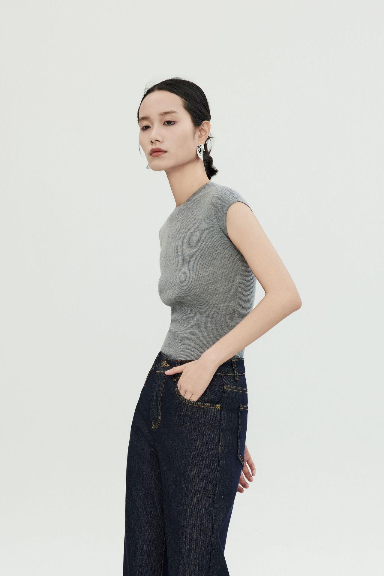 白露版型巨好无缝短袖针织衫半袖打底上衣圆领T恤女羊毛衫修身详情35