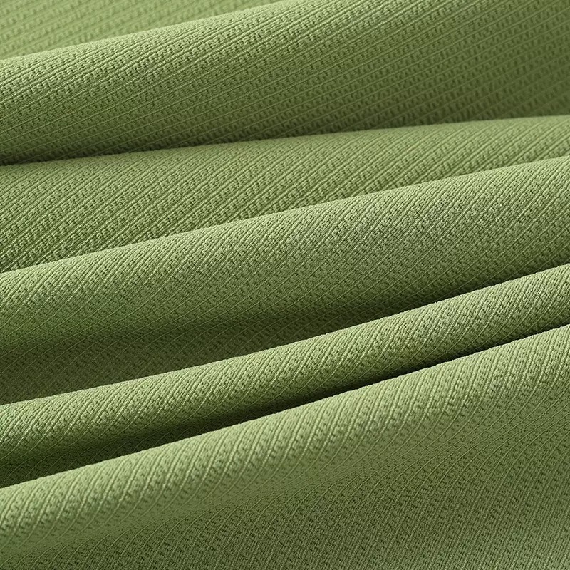 In-stock willow knitted jacquard fabric for spring and summer casual fashion, wide-leg pants fabric for sportswear pic 3