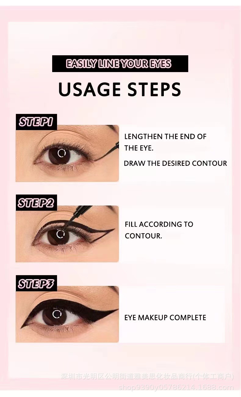 Cross-border new product LYVV makeup eyeliner liquid is waterproof, sweat-proof, does not smudge easily, and is smooth. Wholesale and export of student sleeping pen pic 5