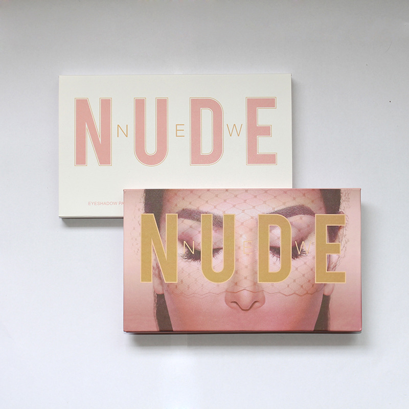 跨境裸色18色眼影盘哑光珠光细闪粉持久防水酒红眼妆沙漠玫瑰眼影详情1