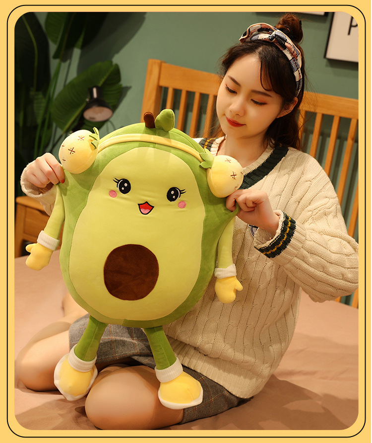 Cute avocado plush toys, fruit dolls, throw pillows, internet-famous stuffed dolls, birthday gifts for girls and children pic 9